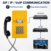 Téléphone réseau PoE blindé à clavier métallique couleur personnalisée pour les prisons et les établissements correctionnels, téléphone d'urgence SIP IP VoIP