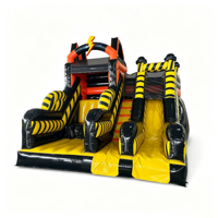 Plateforme de saut gonflable Lightning - Toboggan sec commercial en PVC pour extérieur
