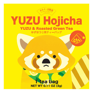 Thé vert torréfié Yuzu Hojicha en sachet, 100% ingrédients naturels, forme tétra, prix et approvisionnement - Product Image 1