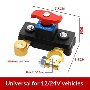 <span class=keywords><strong>12V</strong></span> ミニサーキットブレーカー 200A 純銅製 手動復帰式 電源遮断器 漏電保護 車 トラック キャンピングカー ボート用 - Product Image 2