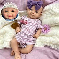 Poupée Reborn Vivienne Premium en Silicone Pur de 43 cm, Corps Réaliste avec Lignes Corporelles, Bébé Doux pour Accessoires Photo et Jeu d'Accompagnement