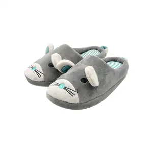 Soft Low Pile Animal Shaped Slides Slippers Footwear Shoes Online Cheap Jersey Mules Animal Slipper