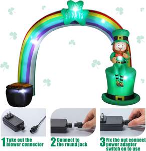 Arche gonflable de lutin arc-en-ciel pour décorations extérieures, fête de la Saint-<span class=keywords><strong>Patrick</strong></span> et Pâques, décorations gonflables amusantes et festives - Product Image 4