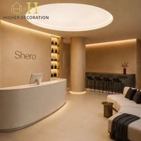 Vitrine de présentation pour salon de beauté, présentoir de maquillage personnalisé, panneau mural, logo lumineux, vente en gros
