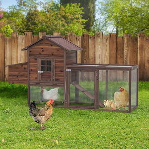 Cage à poules en bois pour l'extérieur, pour lapins, poules, canards et autres petits animaux, poulaillers en bois pour l'extérieur - Product Image 4