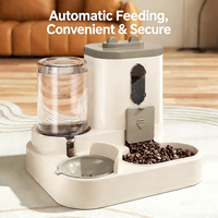 Distributeur automatique d'eau et de nourriture 2-en-1 pour animaux de compagnie, bol anti-renversement pour chat et chien, bol intégré pour boire et manger pour animaux de compagnie