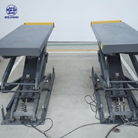 BOJINSI BJS2302 Promotion : Pont élévateur à ciseaux double encastré 4T électro-hydraulique pour véhicules, plateformes extensibles >72,8 pouces
