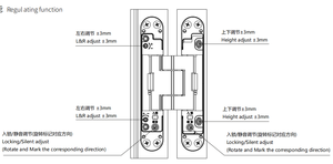 2d Adjustable Hydraulic Concealed Hinge Smooth Self-closing 100kg Soft Close Hidden Bld-g180 110 Degree Opening Full - Product Image 4