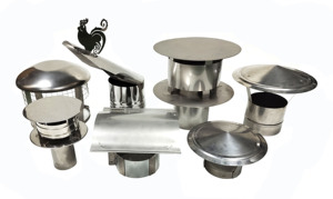 <span class=keywords><strong>Tuyau</strong></span> de cheminée isolé à double paroi de <span class=keywords><strong>150</strong></span> mm - Embout de capot de cheminée standard résistant à la pluie - Product Image 6