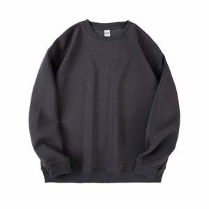 Custom Full Printing 350G <b>Men's</b> Oversize Solid Color Long Sleeve Drop-Shoulder <b>Pullover</b> Sweatshirt - Product Image 3