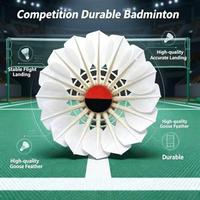 Volant de badminton léger hybride de qualité supérieure en plumes d'oie de classe B, fabriqué en usine, haute élasticité, pour l'entraînement en extérieur