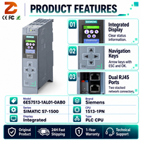 Siemens 6ES7513-1AL01-0AB0 SIMATIC S7-1500 CPU 1513-1 PN 300KB Programme 1.5MB Données PROFINET IRT PLC Contrôleur industriel