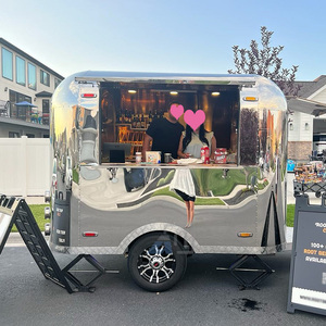 Food Truck Retrò Aerodinamico in Acciaio Inox, Rimorchio per Cibo e Bevande Mobile - Product Image 6