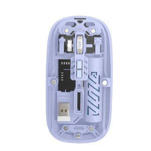 Souris sans fil portable et mince, transparente, 2,4 GHz, Bluetooth 5.2, souris sans fil pour ordinateur, 1600 dpi, souris de jeu portable - Product Image 1