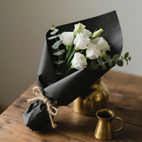 Personnalisé simple face noir recyclé papier kraft biodégradable emballage décoratif artisanat Art cadeau Photo cadre bougie n'importe quelle taille