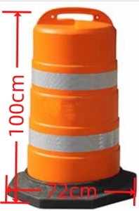 Factory Wholesale Orange Traffic Parking Crowd <b>Rubber</b> &<b>Plastic</b> Traffic Drum Barrier Road Construction Barrel - Product Image 5