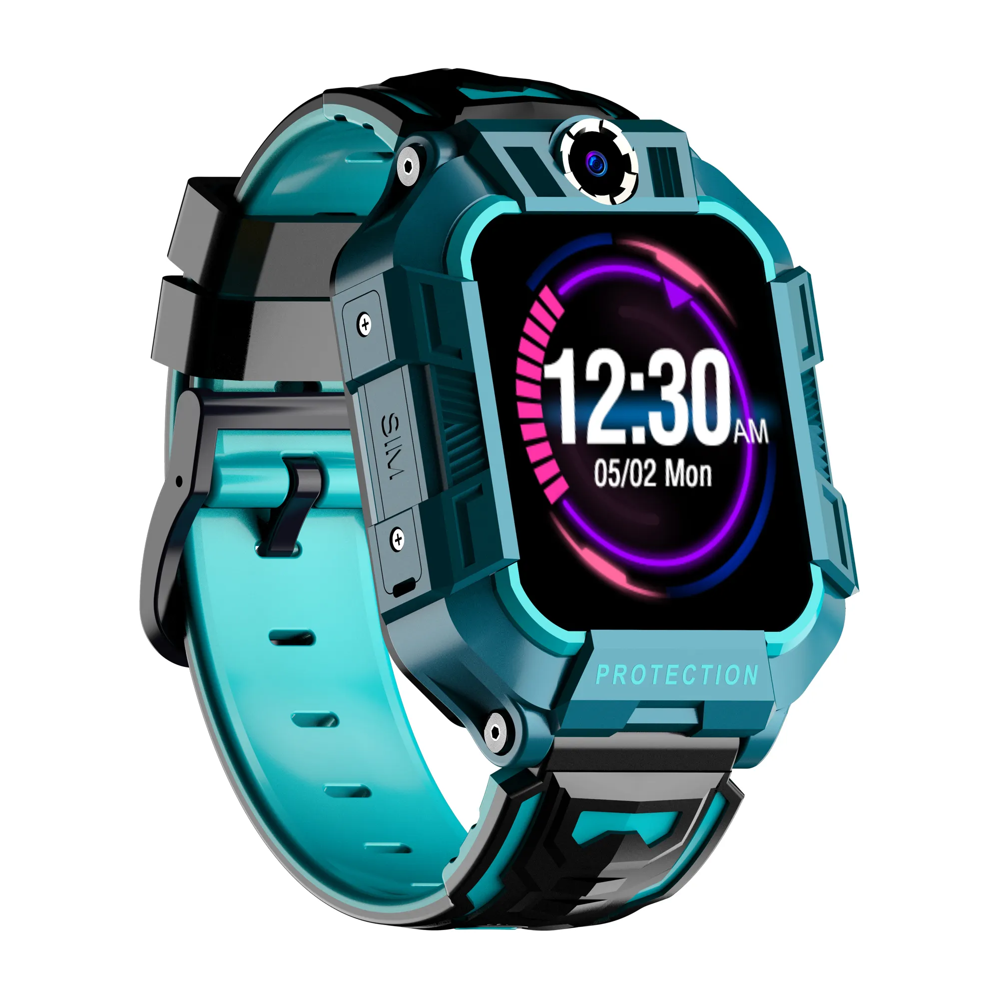 Su geçirmez çocuklar akıllı saat SOS antil-kayıp Smartwatch bebek 2G SIM kart saat çağrı konumu Tracker İzle Android plastik TFT