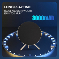 Haut-parleur rond 5.0 avec éclairage RGB, 2.0 canaux, 30-50W, lecteur audio sans fil et filaire pour la maison, les fêtes et l'extérieur