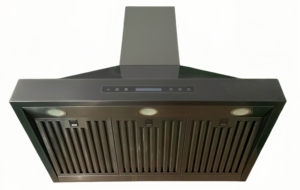 48 Inch 2000m³/hr Ducted BBQ Hood in Matte Black Stainless Steel, Touch Screen Control, 4pcs LED <b>Lights</b> - Product Image 6