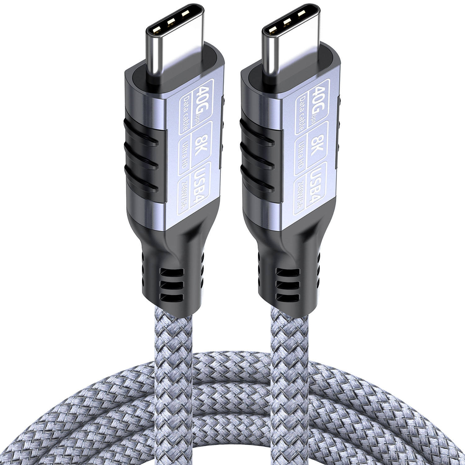 Bleu gris 40Gbps 8k 240W Charge Rapide