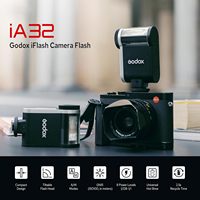 Flash para Cámara Godox IA32 Mini, hasta 490 W de Potencia, 6200K CCT, Flash Manual para Cámara, Varios Modelos, Modos Ópticos S2/S1
