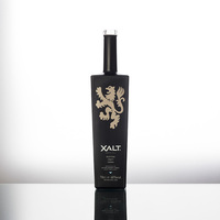 Botol Kaca Persegi Pipih Unik 700ml 50ml dari Pemasok Cina untuk Minuman Keras Tequila Brandy Anggur dengan Sistem Penutup Gabus, Sablon, dan Dekal Frost