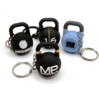 Mini porte-clés personnalisé pour équipement de fitness, 2d 3d logo personnalisé, haltère Kettlebell, haltère avec poids, porte-clés
