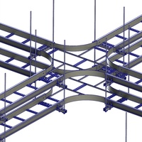 Echelle à câbles en alliage d'aluminium pour l'intérieur et l'extérieur Système de gestion des câbles en treillis métallique en acier