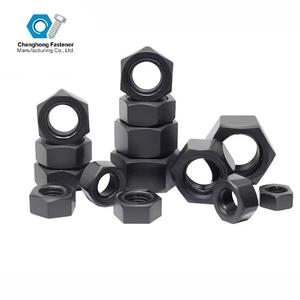 Cường độ cao 8.8 cấp <span class=keywords><strong>M8</strong></span>/M10/M12 sắt Hex <span class=keywords><strong>Nut</strong></span> hoàn toàn ren Oxit Đen kết thúc din934 chứng nhận xử lý nước sử dụng - Product Image 5