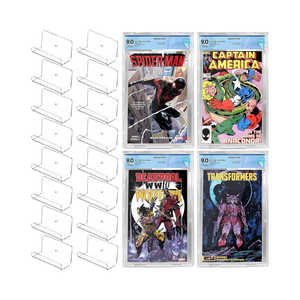 Estante de Exhibición de Cómics, Soporte de Pared, Transparente, Flotante, Tornillos de Expansión, Incluye Soporte de Exhibición, 16 Unidades - Product Image 1