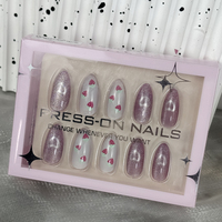 Makeauty 2025 Nouveau Style Luxe Ongles Artificiels Carrés en ABS Effet Œil de Chat Couverture Complète à Coller 24 Pièces Moyennes