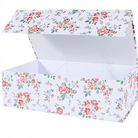 Boîte cadeau en carton rose à motifs floraux LFBOX avec couvercles magnétiques, 1 paquet |   Grandes boîtes de demande en mariage pour demoiselles d'honneur 13.8x8.3x4.4 Boîte rectangulaire pour mariage