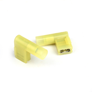 FLDNY 90 Degree Right Angle Nylon Spade Female Fully Insulated <b>Quick</b> Disconnects Electrical Flag Terminals <b>Connector</b> - Product Image 4