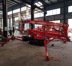 Mới điện Telescopic Spider Boom Nâng Nền tảng Trailer gắn khớp nối trên không máy trạm 380V Kết Cấu Thép - Product Image 5