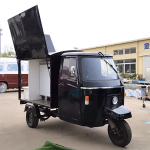 Black Customized Multifunctional Food Trailer/Coffee Food Truck with Baking Equipment/ Pizza Hamburger APE Food Truck