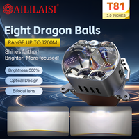 Projecteur Bi-LED 105W Haute Puissance à 8 Lentilles, Double Injection Directe, Compatible 99% des Phares de Voiture Universels