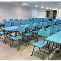En gros en plastique à manger ensemble de table bas prix pique-nique tables en plastique pliable