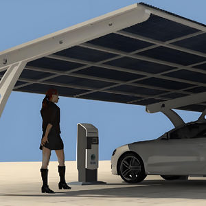 Grand hangar résidentiel de voiture électrique panneau photovoltaïque <span class=keywords><strong>auvent</strong></span> de stationnement voiture charge Pile traitement de soudage-système de montage solaire - Product Image 3