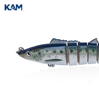 Leurres multi-sections KAM en gros pour simuler des appâts de poisson, accessoires de pêche marine, leurres durs pour eau douce