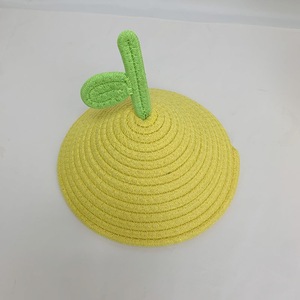 Lemon Storage Basket Cotton Rope Woven Round Covered Home Decorative Box With Lid For Snacks Gift Storage - Product Image 3