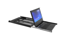 17.3 Inch untuk LCD KVM Switch 8 Port + 8-pack Kabel MT-VIKI 8x1 LCD KVM Console 1U Rack Mountable Tersedia di Stok