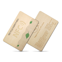 Cartes de contrôle d'accès Rfid imprimables gravées au laser écologiques personnalisées Cartes clés d'hôtel Carte de commerce intelligente vierge en bois de bambou Nfc