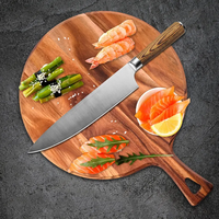 Hot-Selling Trending Natural Acacia Wood Pizzabord Fruit Groentekaas Serveerplank Met Handvat