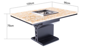 <span class=keywords><strong>Table</strong></span> à fondue Cenhot avec cuisinière intégrée pour les restaurants <span class=keywords><strong>de</strong></span> cuisine asiatique - Product Image 3