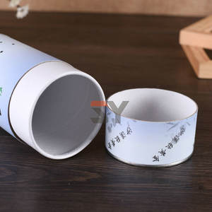 Cilindro de papel Kraft para estampado de láminas con logotipo personalizado al por mayor, resistente al aplastamiento para aperitivos, galletas, frutos secos, caramelos, tubo de papel para alimentos - Product Image 4