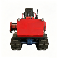 Motoculteur rotatif sur chenilles diesel 35 CV pour usage aquatique et terrestre, avec double charrue, semoir, épandeur d'engrais, moteur à boîte de vitesses, pour rizières et champs secs