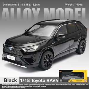 Nuovo Modellino Auto in Metallo Pressofuso Autorizzato Toyota RAV4 1:18, Veicolo da Collezione in Lega, <span class=keywords><strong>Simulazione</strong></span> Auto, Giocattolo in Metallo, Esposizione, Regalo per Ragazzi - Product Image 4