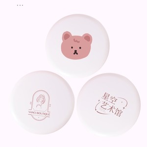 Zonyin Bán buôn giá rẻ vòng hai bên ba màu sắc ánh sáng mỹ phẩm gương nhựa mini gấp Pocket gương cho 2X Magnifying - Product Image 5