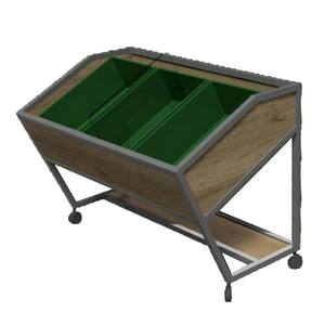 Estante de exhibición de frutas y verduras de alta capacidad móvil de madera Highbright para supermercado - Product Image 6