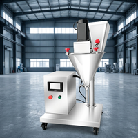 Desktop poeder vulmachine, kleine commerciële kwantitatieve vulmachine voor cacao, melk, bloem, matcha, kokos, fruit sap poeder